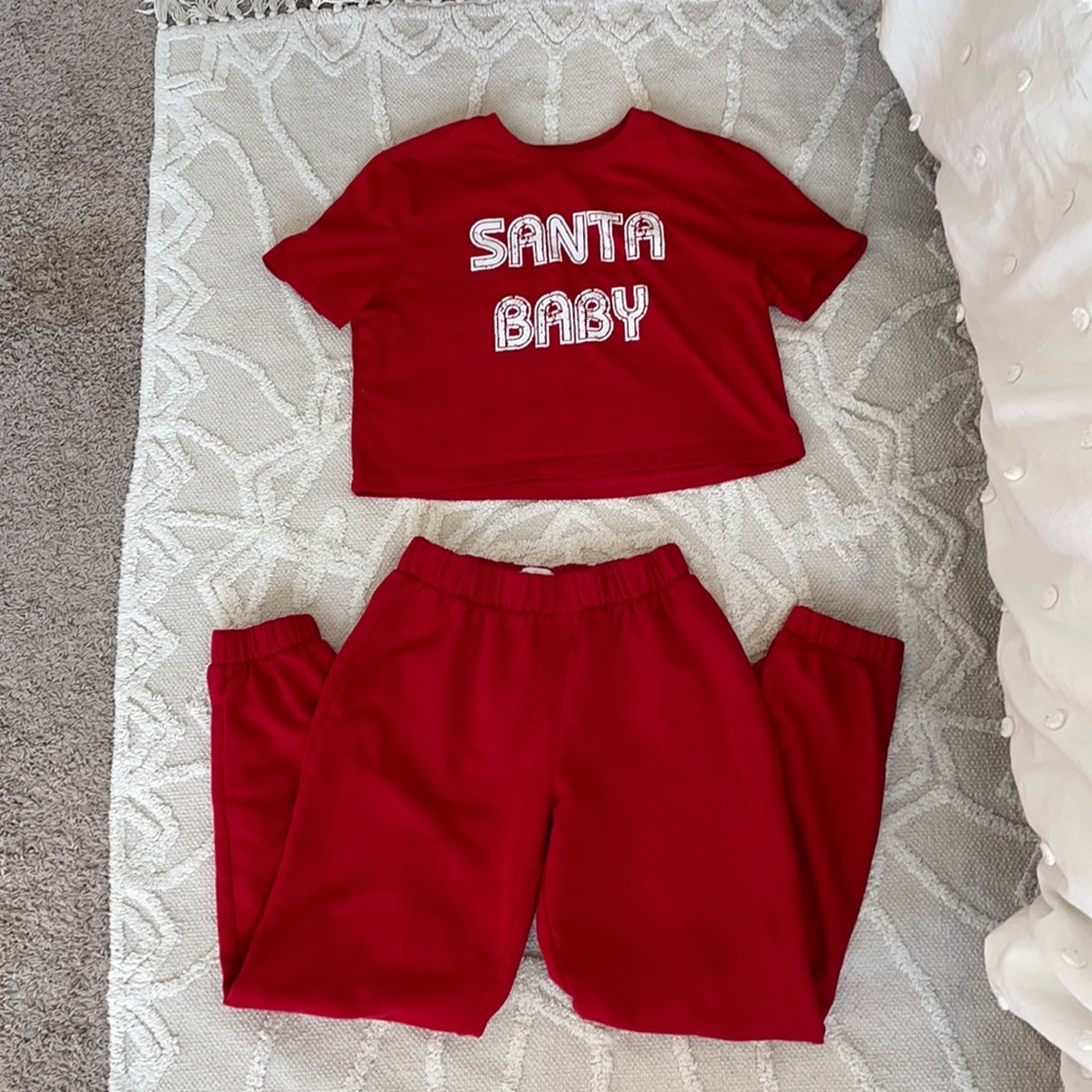 NWOT Target Santa Baby Pajama Set sz Small